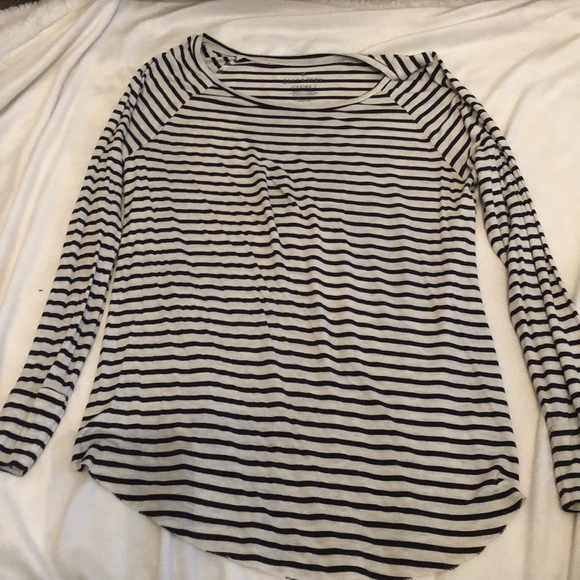 Black & White Striped American Eagle Shirt - Picture 1 of 1
